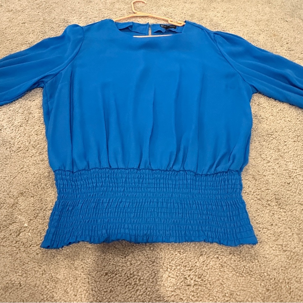 New York & Company Vibrant Blue Blouse